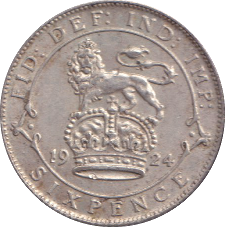 1924 SIXPENCE ( EF )