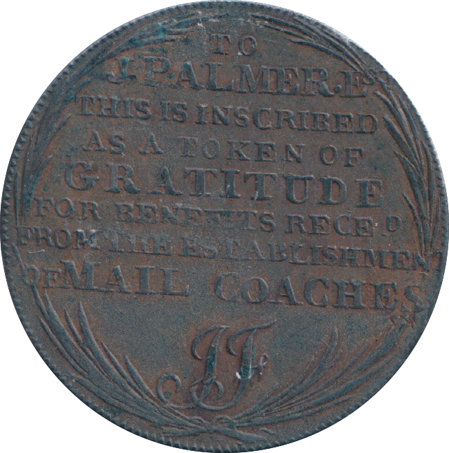 1797 HALFPENNY TOKEN MAIL COACH