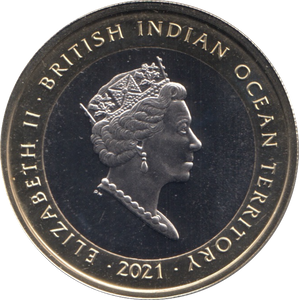 2021 TWO POUND COIN BU BRITISH INDIAN OCEAN THE WHITE GREYHOUND OF RICHMOND