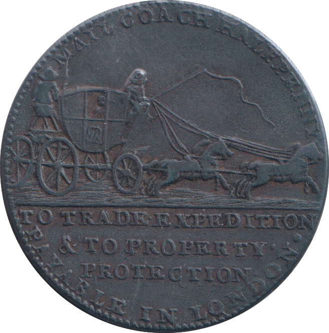 1794 HALFPENNY TOKEN MAIL COACH