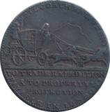 1794 HALFPENNY TOKEN MAIL COACH