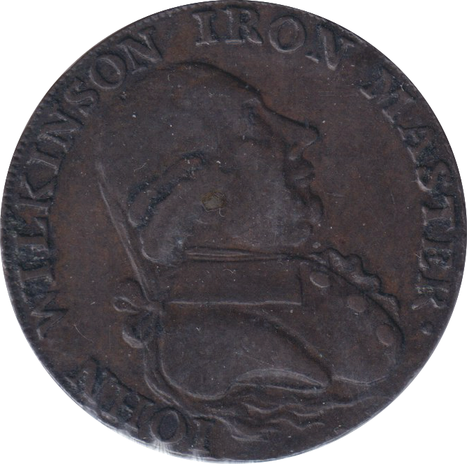 1792 WILKINSON IRON MASTER HALFPENNY TOKEN