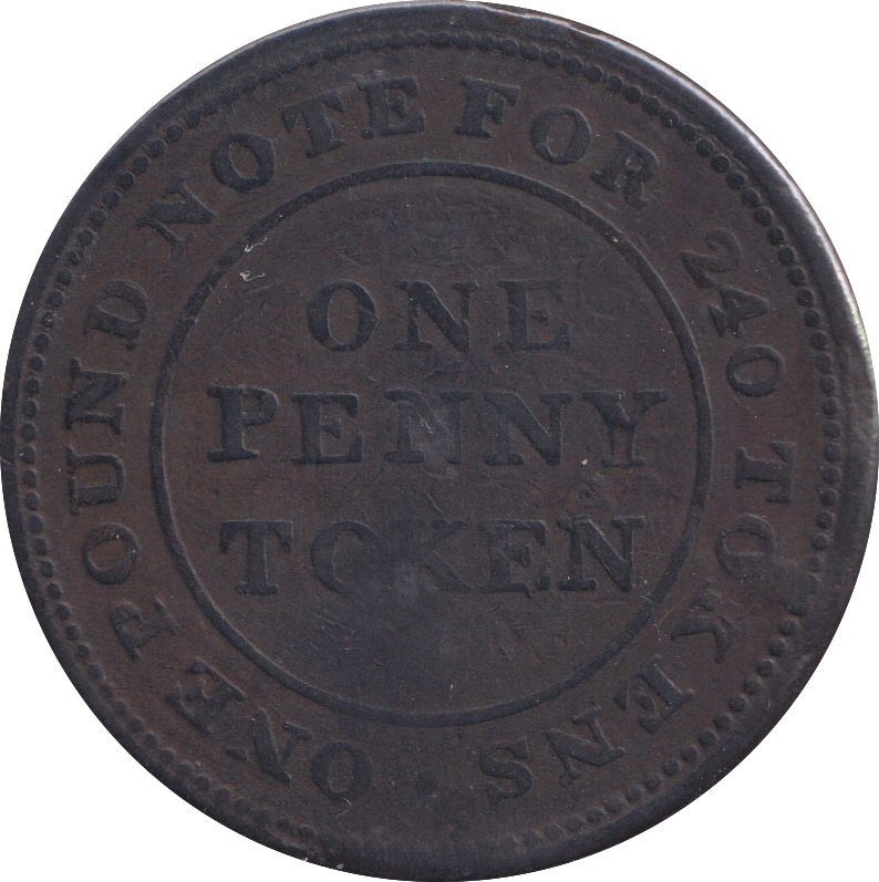 1813 PENNY TOKEN FLINT LEAD WORKS