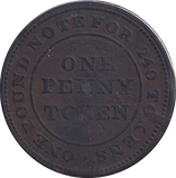 1813 PENNY TOKEN FLINT LEAD WORKS