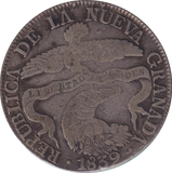 1839 SILVER 8 REALES NUEVA GRANADA COLOMBIA