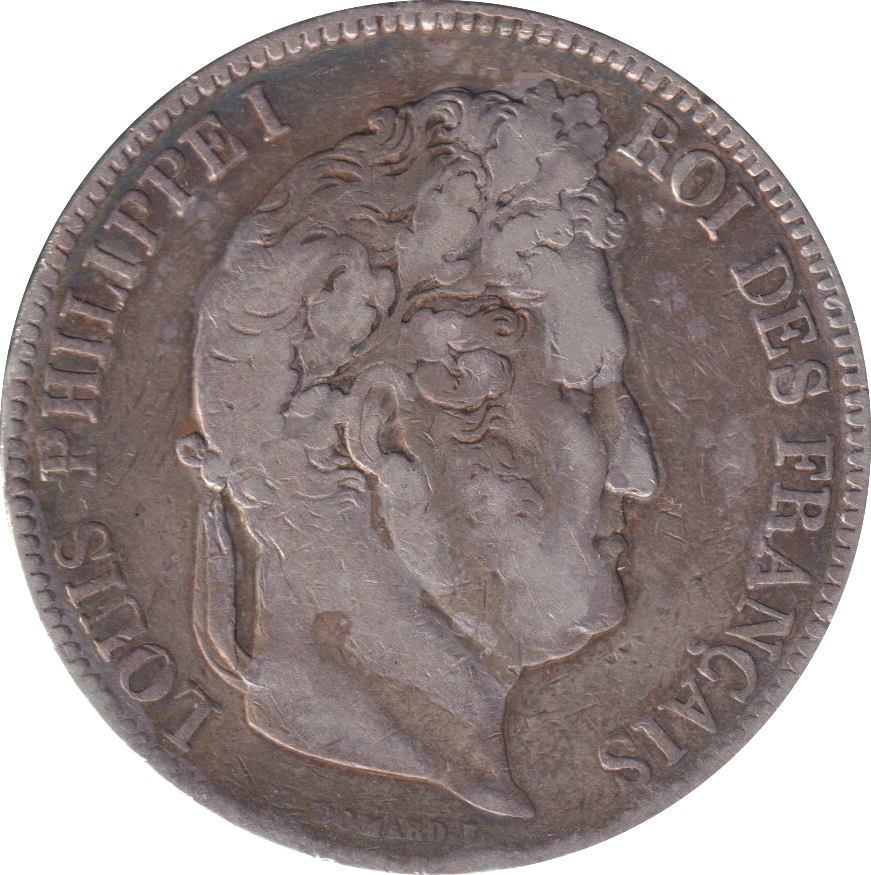 1833 SILVER 5 FRANC FRANCE