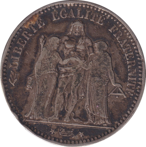 1873 SILVER 5 FRANC FRANCE