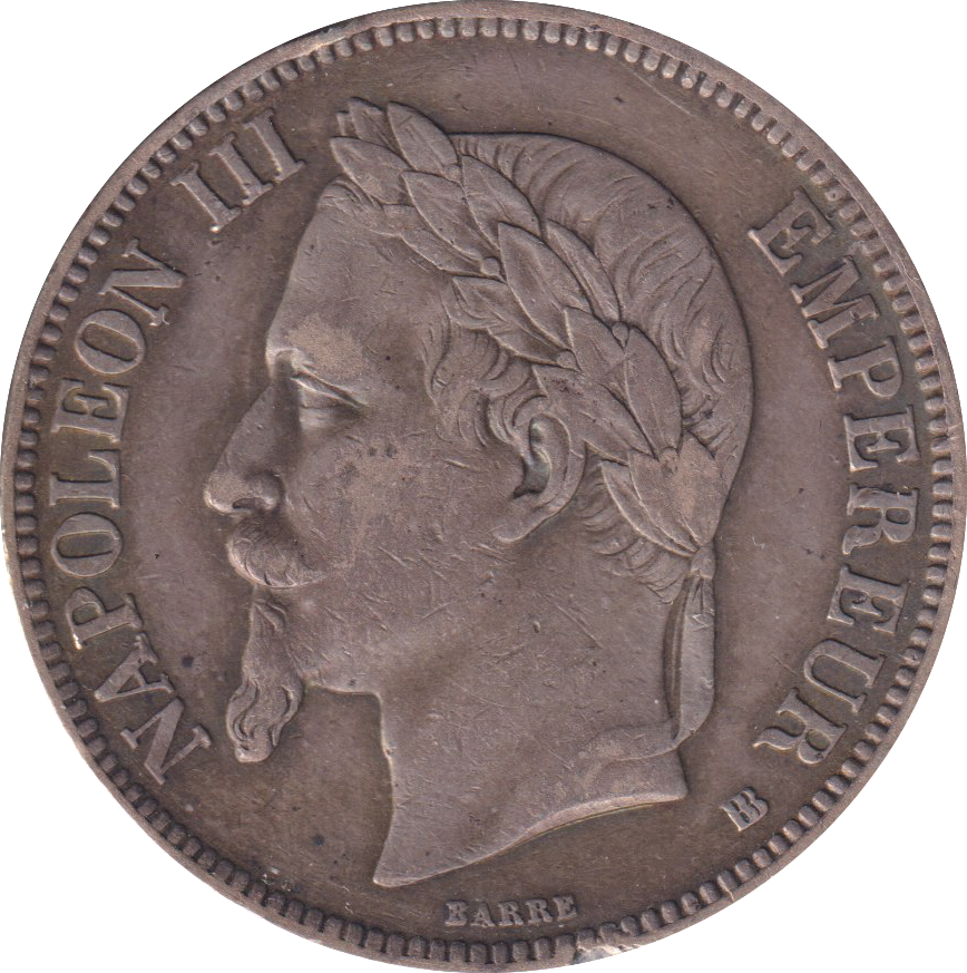 1868 SILVER 5 FRANC FRANCE