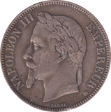 1868 SILVER 5 FRANC FRANCE