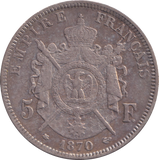 1870 SILVER 5 FRANC FRANCE