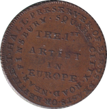 1795 HALFPENNY TOKEN LONDON THOMAS HALL PELICAN