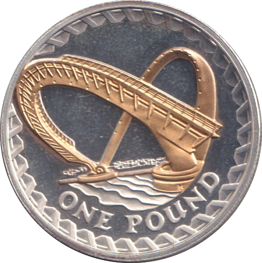 2008 SILVER PROOF GOLD PLATED £1