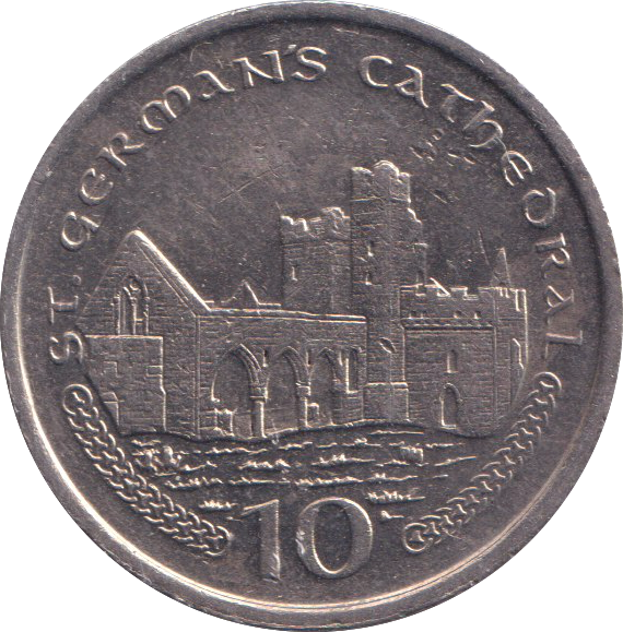 2002 10 PENCE ST GERMANS CATHEDRAL ISLE OF MAN
