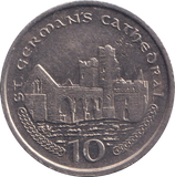 2002 10 PENCE ST GERMANS CATHEDRAL ISLE OF MAN