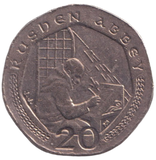 2002 20 PENCE RUSHEN ABBEY ISLE OF MAN
