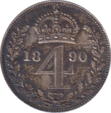 1890 FOUR PENCE (VF)