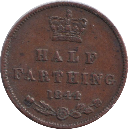 1844 HALF FARTHING ( VF )