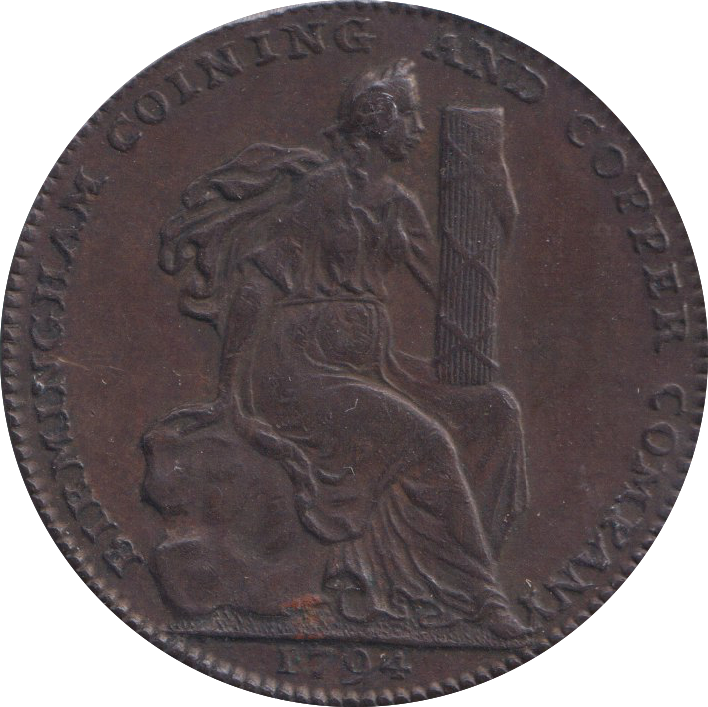 1794 HALFPENNY TOKEN BIRMINGHAM