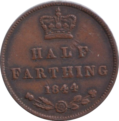 1844 HALF FARTHING ( VF )