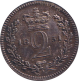 1851 MAUNDY TWO PENCE ( AUNC )