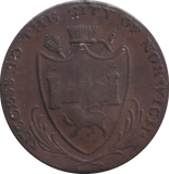 1799 HALFPENNY TOKEN NORWICH SHIP ARMS