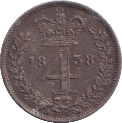 1838 MAUNDY FOURPENCE ( VF )