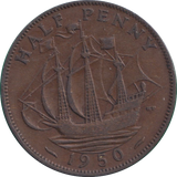 1950 HALF PENNY ( VF )