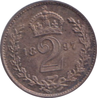 1897 MAUNDY TWO PENCE ( EF )