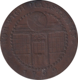 1799 HALFPENNY TOKEN NORWICH SHIP ARMS