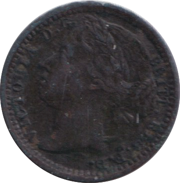 1866 ONE THIRD FARTHING ( VF )