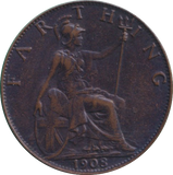 1908 FARTHING ( GVF )
