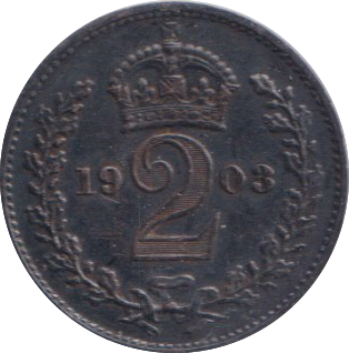1903 MAUNDY TWO PENCE ( UNC )