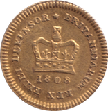 1808 GOLD THIRD GUINEA ( GVF )