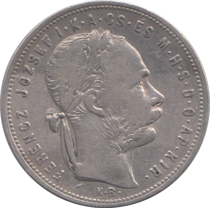 1881 HUNGARY SILVER ONE FORINT