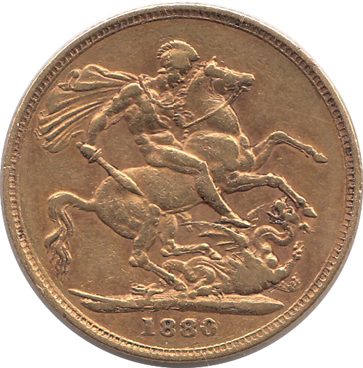 1880 GOLD SOVEREIGN ( GVF )