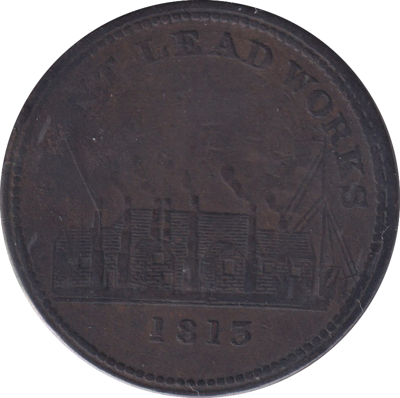 1813 PENNY TOKEN FLINT LEAD WORKS