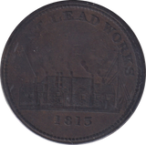 1813 PENNY TOKEN FLINT LEAD WORKS