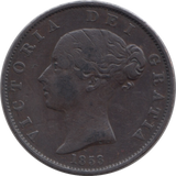 1853 HALFPENNY ( VF )