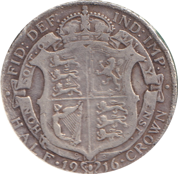 1916 HALFCROWN ( FINE )