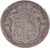 1916 HALFCROWN ( FINE )