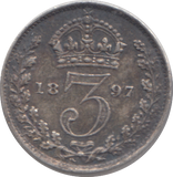 1897 THREEPENCE ( GVF )