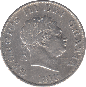 1818 HALFCROWN ( GF )
