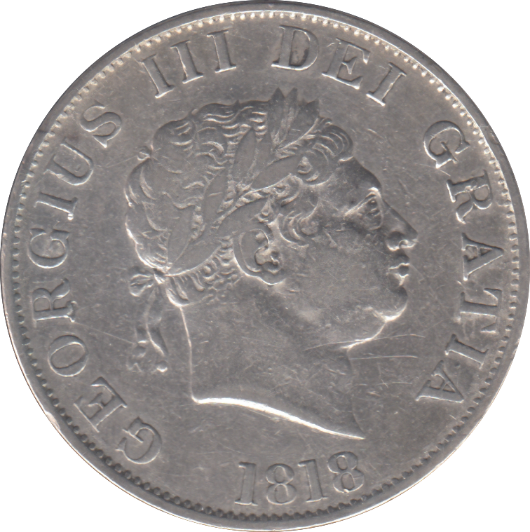 1818 HALFCROWN ( GF )