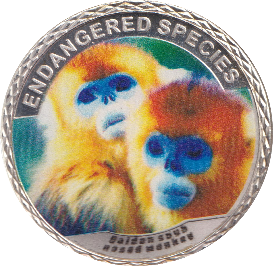2016 100$ ENDANGERED SPECIES MONKEY MEDALLION WORLD ANIMAL PROTECTION