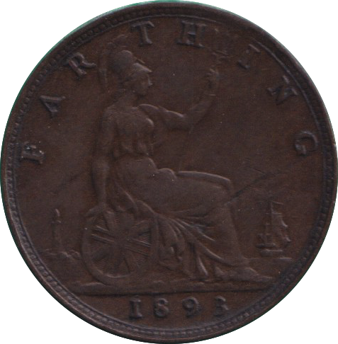 1893 FARTHING ( GVF )