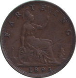 1893 FARTHING ( GVF )