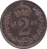 1901 MAUNDY TWO PENCE ( AUNC )