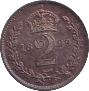 1899 MAUNDY TWO PENCE ( UNC )