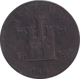 1803 PENNY TOKEN STAFFORDSHIRE CASTLE