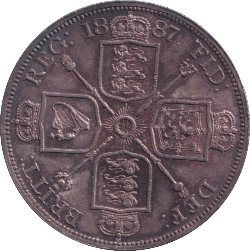 1887 DOUBLE FLORIN ( AUNC )